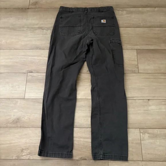 Carhartt Faded Gray Relaxed Fit Carpenter Gray 6 Pockets Sz 24x34 - Picture 7 of 8